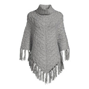 Adult Women's Cowl Neck Poncho